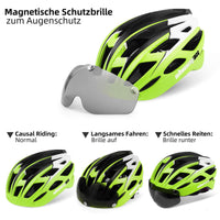 1 x RAW Customer Returns Shinmax Bicycle Helmet Men Women Bicycle Helmet with Visor Magnetic Removable Goggles Bicycle Helmets with Light Adult Cycling Helmet City Helmet Adjustable Breathable Safety Protection MTB Helmet - RRP €45.06