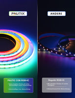 1 x RAW Customer Returns PAUTIX RGBIC USB COB LED Strip Pixel Addressable, 5V RGB Smart IC Color Changing Strip Multicolor Flexible Tape Light 2M with APP Control Music Mode for Party DIY Decoration - RRP €27.05