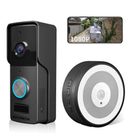 1 x RAW Customer Returns JIGATONEDA Video Doorbell WiFi Wireless Video Doorbell Battery with 1080p Camera, Smart Doorbell Chime with Two-Way Audio, 130 Ultra Wide Angle Night Vision, AI Detection IP65 Waterproof, TF Cloud - RRP €66.94