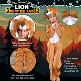 1 x RAW Customer Returns DIIQII Lion Costume for Child Carnival Animal Onesies for Boys and Girls - Children s Clothing for Carnival and Halloween Parties M 3-5 Years 113 cm , Lion  - RRP €24.54