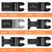 1 x RAW Customer Returns Multitool saw blades PECHAM 21 pieces wood plastic metal multiple tool accessory set oscillating saw blade for Milwaukee Makita DTM51 Dewalt Parkside Ryobi Rockwell Ridgid and more - RRP €19.15