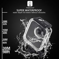 1 x RAW Customer Returns Waterproof Housing for GoPro Max Action Camera, Underwater Diving Protective Case 30m with Mount Accessories - RRP €59.99