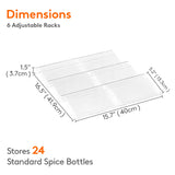 1 x RAW Customer Returns Lifewit Spice Rack Drawer Spice Drawer Insert from 22cm to 44cm Extendable Spice Drawer Organization System, Spice Storage for Kitchen Worktop Cabinet 3 Tiers, Set of 6, Transparent - RRP €16.13