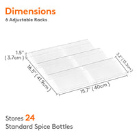 1 x RAW Customer Returns Lifewit spice rack drawer spice drawer insert from 22cm to 44cm extendable spice drawer organization system, spice storage for kitchen worktop cupboard 3 levels, set of 6, transparent - RRP €15.99