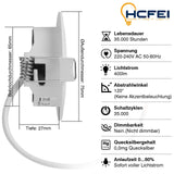 1 x Brand New HCFEI LED recessed spotlight ultra flat 400 lumens 3.5W 230V Housing round White matt 6 pieces - warm white  - RRP €22.99