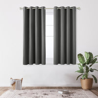 1 x RAW Customer Returns Deconovo Curtains Opaque Blackout Curtain with Eyelets Thermal Curtain Cold Protection Thermal Curtain Heat Protection Thick Thermal Curtain, 138 x 107 cm Height x Width Light Grey, Set of 2 - RRP €31.95