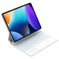 1 x RAW Customer Returns GOOJODOQ for iPad Air 6th Gen 2024 M2 13 iPad Pro 12.9 Keyboard Case, Floating Magnetic Design with Trackpad, QWERTZ Layout Backlit Keyboard for Pro 12.9 2018-2022, iPad Air 13 , White - RRP €139.99