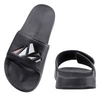 1 x RAW Customer Returns Knixmax Men s Beach and Pool Shoes Shower Slippers Bathroom Slippers Indoor and Outdoor Slippers Sandal Hook and Loop Black 44 45EU - RRP €18.4