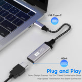 1 x RAW Customer Returns USB C to HDMI, USB C HDMI 4K adapter Thunderbolt 3 to USB C HDMI adapter compatible with iPhone 15Pro 15Pro Max, MacBook Pro Air, iPad Pro Air, Pixelbook, Samsung Galaxy S Note, Dell XPS, Surface Pro Gray - RRP €8.92