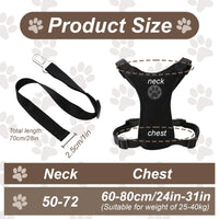 1 x Brand New Dog harness for dogs, control handle for dogs Dog harness with front and back 2 leash attachments and soft padded connected with seat belt buckle - RRP €20.4