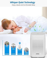 1 x RAW Customer Returns Senelux Dehumidifier 2000ml, Electric Dehumidifier with Easy Clean Filter and Auto Shut Off Ultra Quiet Air Purifier for Home, Small Dehumidifier Bedroom - RRP €52.99