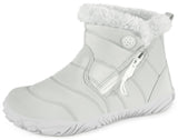 6 x Brand New Snow boots girls winter boots waterproof boots warm lined children s boots zip, beige A, EU35 - RRP €205.62