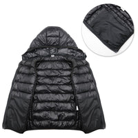 1 x RAW Customer Returns Ommda Quilted Vest Boys Girls Winter Jacket Warm Lightweight Hooded Vest Outfit Bodywarmer Quilted Sleeveless Jacket Black 13-15 Years - RRP €29.75