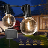 1 x RAW Customer Returns bedee Solar Fairy Lights Outdoor IP45 Waterproof, 15.3M with 25 3 Shatterproof Bulbs, Perfect Decoration for Garden, Patio, Yard and Parties - RRP €39.99