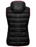 1 x RAW Customer Returns Mapamyumco Women s Down Vest Lightweight Waterproof Casual Outdoor Jacket with Hood Sleeveless Down Jacket Black XL - RRP €44.36