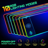 1 x RAW Customer Returns GIM RGB Gaming Magnetic Mouse Pad 800x300x4cm with 15W Fast Charging Qi Wireless Charging for iPhone 14 14 Pro Mobile Phone, Waterproof XXL LED Mouse Mat Mousepad Wireless Charging - RRP €40.08