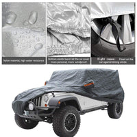 1 x RAW Customer Returns Big Ant Car Cover 100 Waterproof Car Cover for Jeep Wrangler CJ, YJ, TJ JK 4 Doors SUV Car Cover Car Garage Jeep Wrangler Car Cover Full Garage Against Snow Ice Frost UV - RRP €60.47