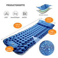 1 x RAW Customer Returns CALIYO self-inflating sleeping mat, ultralight sleeping mat, camping mattress with integrated pillow for camping. Convenient to store, ultralight and easy to inflate with the integrated foot pump. - RRP €33.9