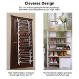 1 x RAW Customer Returns awliye 12 tier shoe rack hanging on the door 190x52x20cm shoe rack over the door 36 pairs of shoes door shoe organizer metal space-saving shoe rack door organizer shelf shoe rack wall for doors and walls - RRP €43.99