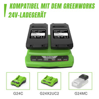 1 x RAW Customer Returns XNJTG 2 pieces battery 3.5Ah for Greenworks 24V Li-Ion replacement battery G24B2 G24B4 Compatible with Greenworks 24V cordless tools - RRP €62.94