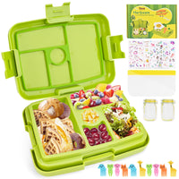 5 x Brand New Herboom children s lunch box with compartments, bento box with 5 compartments, leak-proof design, lunch box for children, snack box for kindergarten and school - RRP €50.35