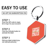 3 x Brand New DISONTAG QR Code Dog Tag ID Personalized Social Online Page-Free Online Pet Profile-Modifiable-Privacy Control-No APP Required Diamond  - RRP €35.88