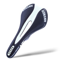 1 x RAW Customer Returns Bicycle saddle, comfortable city bike saddle, hollow ergonomic bicycle seat for racing bikes MTBs road bikes most bicycles black and white, 280mm 140mm 55mm  - RRP €18.14