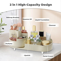 3 x Brand New TSDRBWO Make Up Cosmetic Organizer, 360 Rotating Beauty Organizer, Cosmetic Organizer, Multifunctional Cosmetic Storage for Dressing Table, Bathroom and Bedroom - RRP €44.97