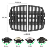 1 x RAW Customer Returns 7644 Grill Pan Gas Grills Replacement Parts for Weber Q100, Q1000, Q1200, Q1400 Series, 32 x 21.6CM Spare Parts Accessories Fit for Weber Baby Q Cast Iron Grill Grate Grill Plate, Pack of 2 - RRP €42.23