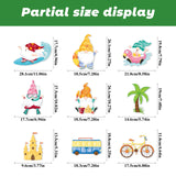 24 x Brand New Artisoul 9 Sheets 93 Pieces Summer Window Stickers, Removable Bathroom Wall Stickers with Beach Gnomes, Beach Decor Decals for Swimming Pool Glass Bathroom - RRP €547.2