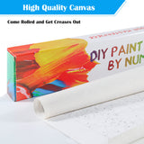 8 x Brand New WISKALON Paint by Numbers Kits with Brushes and Acrylic Pigments, Canvas Painting for Adults Beginner Mountain 16x20 inch No Frame 4 Pack, Cabin, No Frame  - RRP €207.84