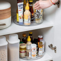 9 x Brand New Stocomodi Lazy Susan Turntable BPA Free Plastic Spice Holder Organizer for Kitchen Cabinet Clear 27cm x 4.3cm - RRP €153.99