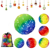 10 x Brand New KrisiAnna Astro Jump Ball Rainbow 6 Pieces With Mesh Bag High Jumps Jump Ball 7cm Jumps Rubber Ball for Children Space Ball Bouncing Ball for Party Games, Sports Training, Outdoor Sports - RRP €105.5