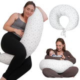 1 x RAW Customer Returns DancesCat Adjustable XXL Nursing Pillow, Versatile Oversized Positioning Pillow, Portabke Pregnancy Pillow for Baby and Adults, Side Sleeper Pillow with Washable Velvet Cover, Baby Nest - RRP €31.86