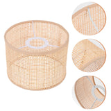 1 x RAW Customer Returns Beaupretty Rattan Woven Rattan Lampshade Basket Chandelier Lampshade Clip On Vintage Table Lamp Cover Floor Lamp Shade Replacement - RRP €21.6