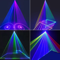 1 x RAW Customer Returns Ehaho DJ Disco Light Party Light L2600 3D RGB Animation Party Light with Remote Control Music Sound Activated Disco Lights with DMX 512 Beam Effect Light for Party Bar Nightclub KTV Live Show - RRP €149.99