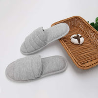 3 x Brand New OFOOT Men s Comfortable Cotton Open Toe Home Slippers,Non-Slip Memory Foam Indoor Summer Indoor Slides Grey,EU 45-46  - RRP €71.97