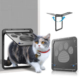 1 x RAW Customer Returns Ownpets pet flap, cat flap for fly screen, magnetic cat door with automatic lockable fly screen, 24 29 cm also ideal for small dogs - RRP €26.21