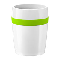 1 x RAW Customer Returns Emsa N2060200 Travel Cup Ceramics insulated cup, 0.2 l, ceramic coating, white light green 11.2 cm - RRP €13.99