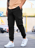 1 x RAW Customer Returns Elegancity Cargo Pants Men Long Casual Jogging Pants Stretch Chino Pants Regular Fit Cargo Pants Elastic With 6 Pockets Black, 3XL - RRP €30.24