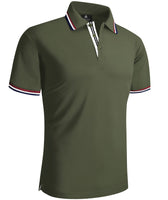 1 x RAW Customer Returns geeksport Polo Men Short Sleeve T-Shirt Tennis Regular Fit Men Sports Quick Drying Breathable Polo Shirt Summer Outdoor Golf Polo Shirt - RRP €33.26