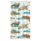 6 x Brand New SDOTPMT 90x183cm Sea Turtle Shower Curtain Starfish Seaweed Nautical Ocean Bath Curtain Underwater Marine World Animal Bath Curtain for Kids Bathroom Polyester with Hooks - RRP €77.94