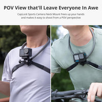 1 x RAW Customer Returns PGYTECH CapLock Neck Mount POV Neck Holder Hands-free Neck Strap for DJI OSMO Action 4 3, GoPro Hero 12 11 10, OSMO Pocket 2, Video Vlog Necklace Lanyard for Insta ONE RS R X3, iPhone Android - RRP €34.95