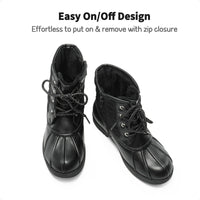 1 x Brand New DREAM PAIRS KIDS Snow Boots Girls Winter Waterproof and Non-Slip BLACK KBO212-1-E Size 35 EUR  - RRP €50.4