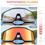 1 x RAW Customer Returns KAPVOE Photochromatic Self-tinting Cycling Glasses TR90 Frame for Men Women Clear Sports Sunglasses Sports Cycling MTB Cycling Glasses Sports Glasses Driving Baseball Running Red Green 07 - RRP €37.02