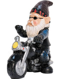 1 x RAW Customer Returns Garden gnome motorcycle gnomes, 13.3cm x 13cm statue waterproof sun protection garden decoration for the garden, decoration for the terrace, decoration for the balcony - RRP €18.14