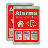 1 x RAW Customer Returns Connected Alarm Sign - Video Surveillance Zone Sign - Police Warning Sign - Deterrent Signs - Indoor and Outdoor - 21 x 30 cm - Video Surveillance Alarm Plate - Resistant and Durable. 2  - RRP €35.0