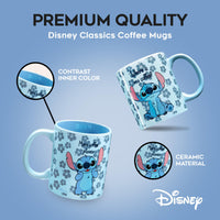 1 x RAW Customer Returns Disney Cup and Socks Women s Set Stitch Gift Set Blue Stitch  - RRP €19.99