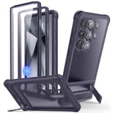 1 x RAW Customer Returns ESR for Samsung Galaxy S24 Ultra Case, S24 Ultra Case with Protective Front Frame and 3 Kickstand Modes, Exceeds Comprehensive Military Standard Protection, Rugged Shock Armor Kickstand Case, Frosty Purple - RRP €27.6