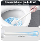 2 x Brand New Toilet Brushes, 31cm Long Toilet Brush Handle, Bathroom Toilet Brush Holder and Holder, Stainless Steel Base Handle Toilet Brush, Hidden Toilet Brushes, Toilet Cleaning Brush, Toilet Brush, Toilet Brush - RRP €23.9